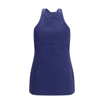 Miu Miu Blaues Baumwoll-Freizeitkleid