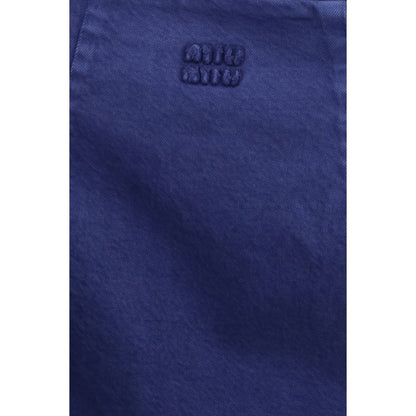 Miu Miu Blaues Baumwoll-Freizeitkleid