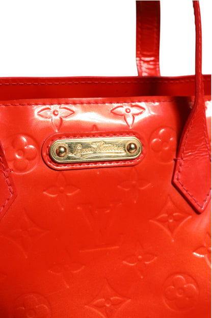 Louis Vuitton Rote Monogram Vernis Wilshire PM Tasche