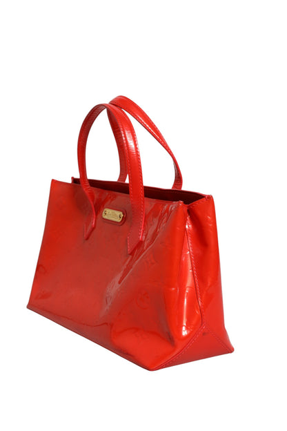 Louis Vuitton Rote Monogram Vernis Wilshire PM Tasche