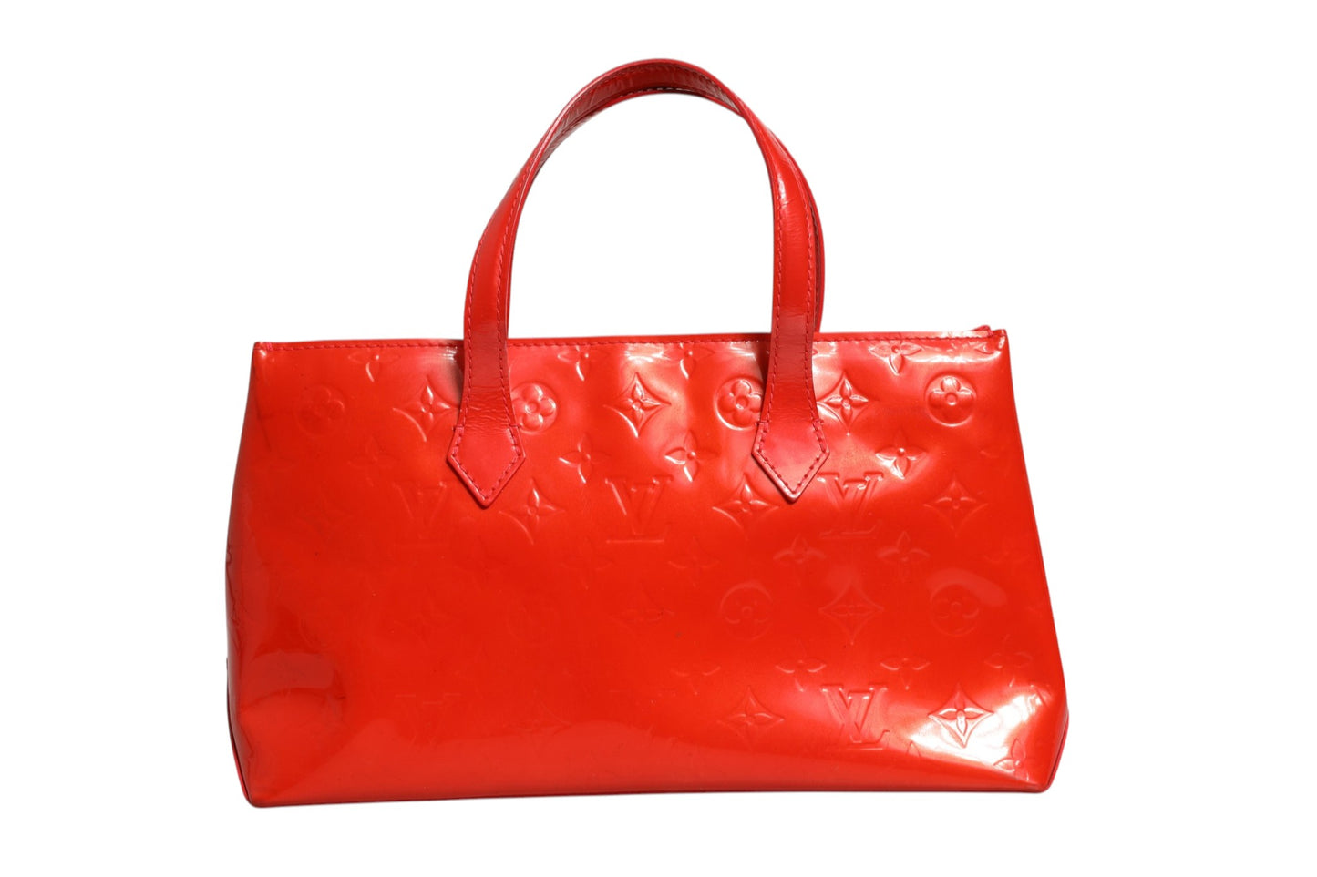 Louis Vuitton Rote Monogram Vernis Wilshire PM Tasche