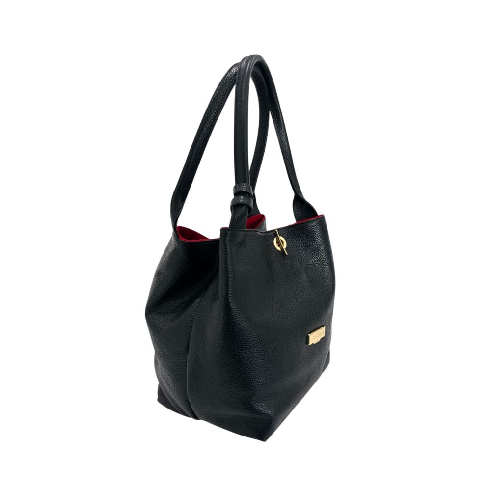 Baldinini Trend Schwarze Cow Damen Umhängetasche