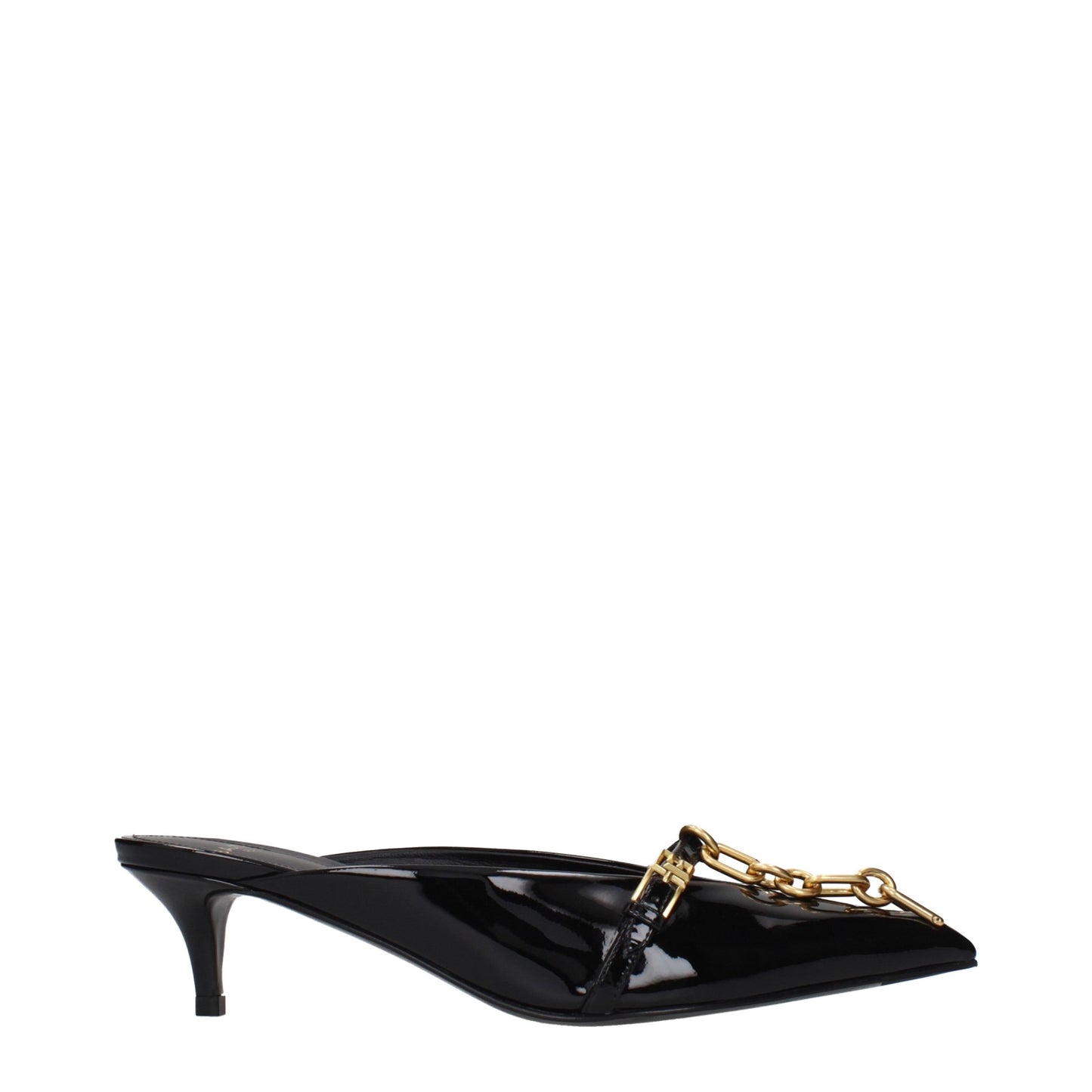 Balmain Schwarze Leder Plateau-Sandalen