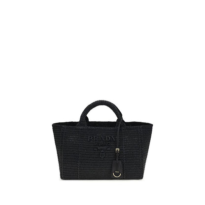 Prada Schwarze Schultertasche aus Viskose