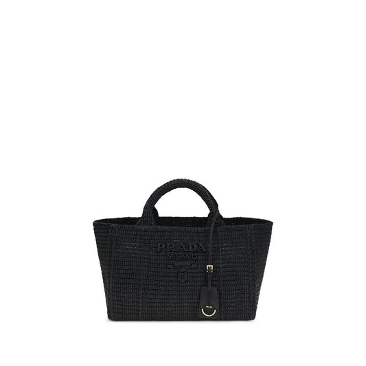 Prada Schwarze Schultertasche aus Viskose