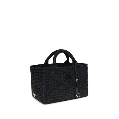Prada Schwarze Schultertasche aus Viskose