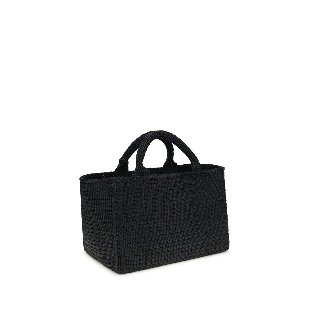 Prada Schwarze Schultertasche aus Viskose