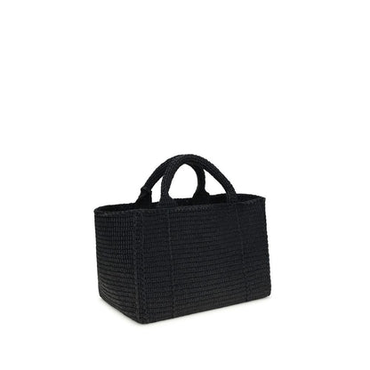 Prada Schwarze Schultertasche aus Viskose