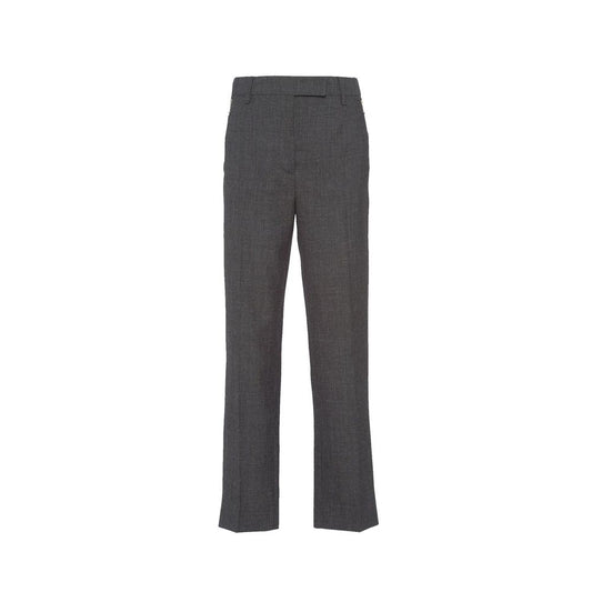 Prada Graue Hose aus reiner Schurwolle