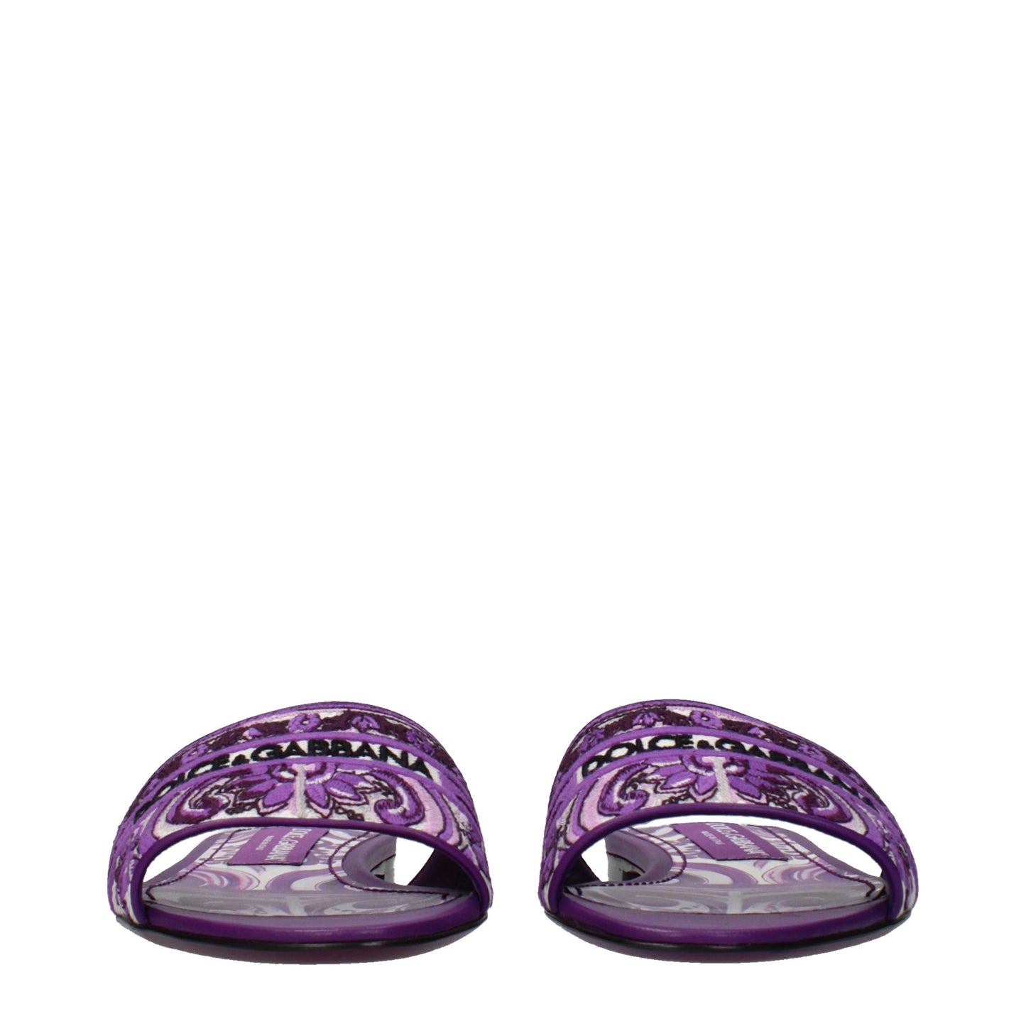 Dolce & Gabbana Violette Stoff-Slipper