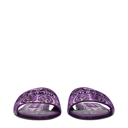 Dolce & Gabbana Violette Stoff-Slipper