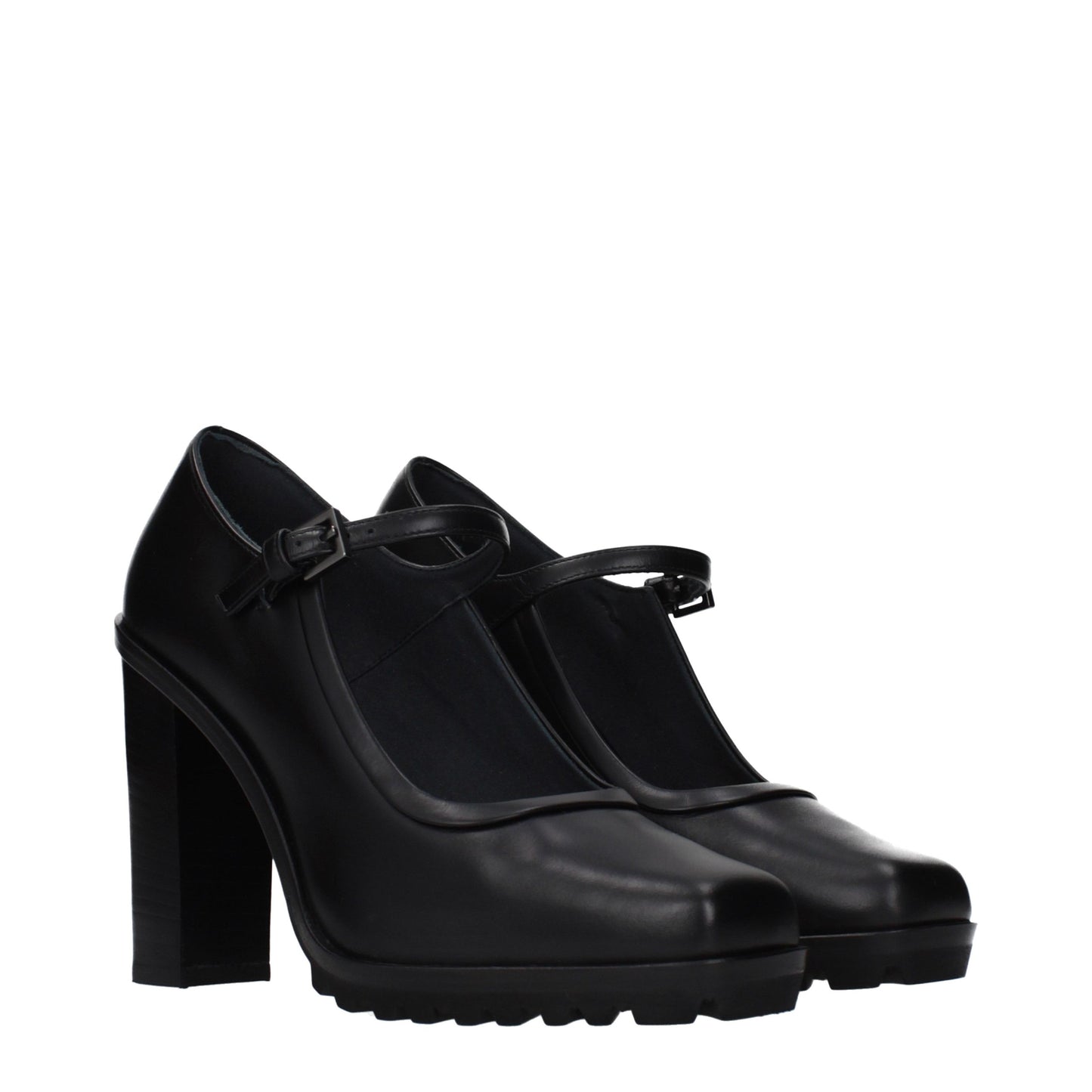 Max Mara Schwarze Leder Pumps mit hohem Absatz