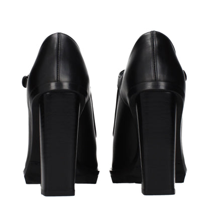 Max Mara Schwarze Leder Pumps mit hohem Absatz