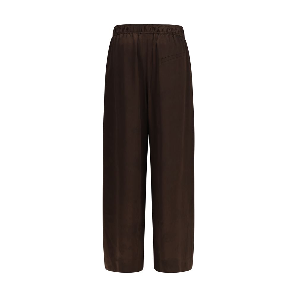 Ganni Braune Hose aus Acetat