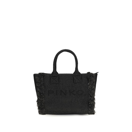 PINKO Schwarze Raffia-Umhängetasche – Produktansicht 1 | Arca Lucia