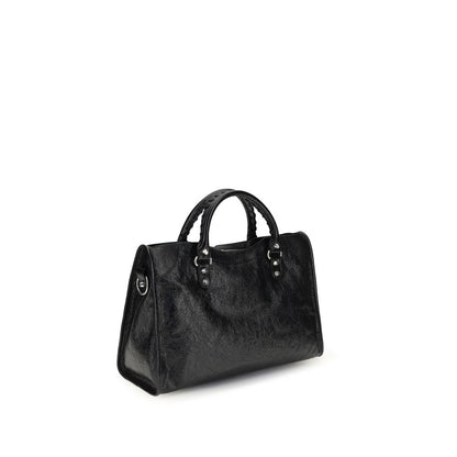 Balenciaga Schwarze Lammleder Schultertasche Ovis Aries Aries