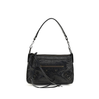 Balenciaga Schwarze Lammleder Schultertasche Ovis Aries Aries