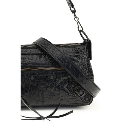 Balenciaga Schwarze Lammleder Schultertasche Ovis Aries Aries