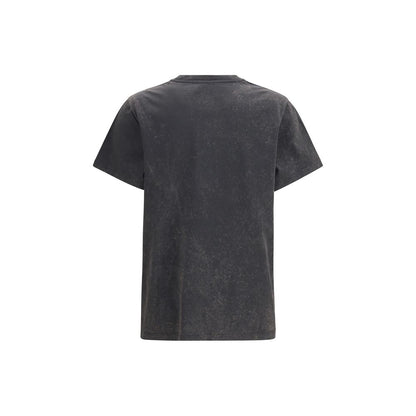 Ganni Graues Baumwoll-T-Shirt