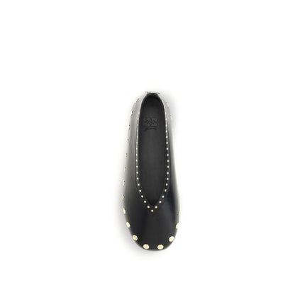 Ganni Schwarze Ballerinas aus Polyurethan