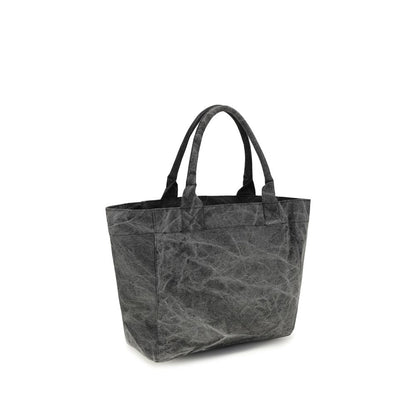 Ganni Graue Schultertasche aus recycelter Baumwolle