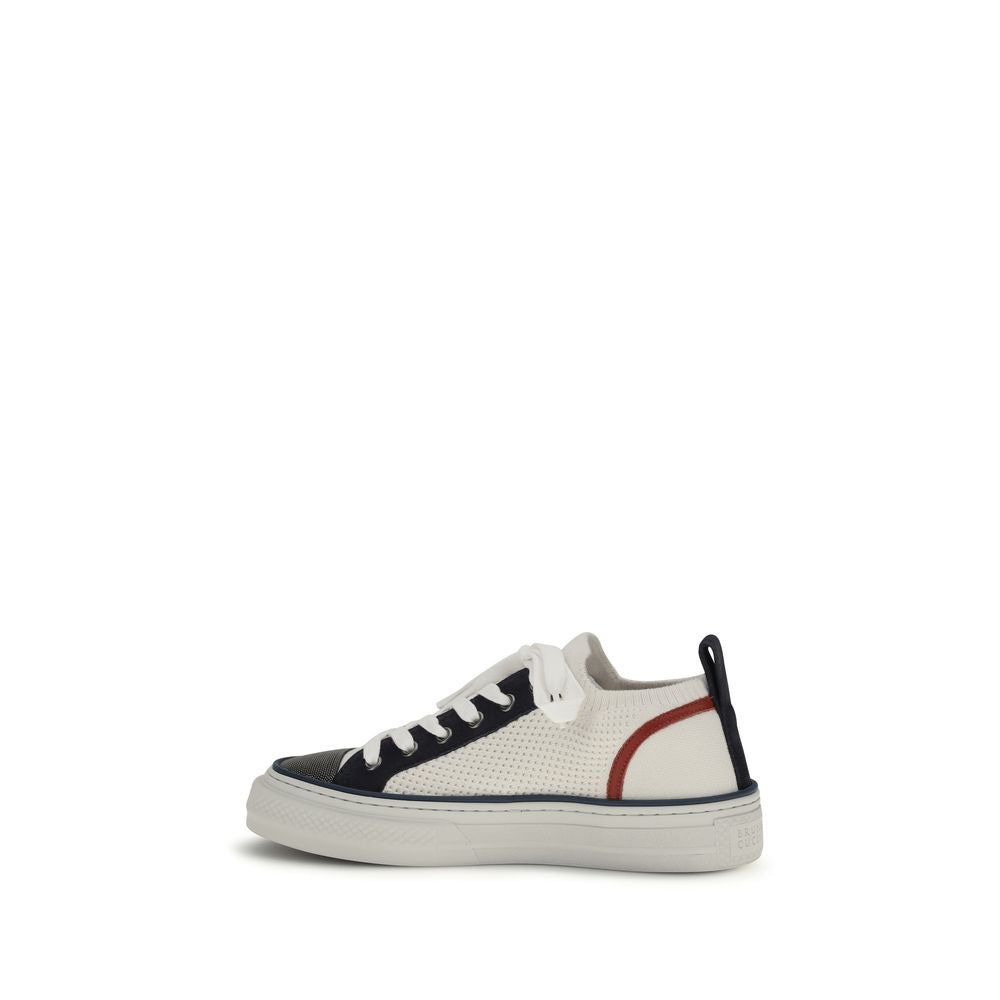 Brunello Cucinelli Mehrfarbige Low-Top-Sneaker aus Baumwolle