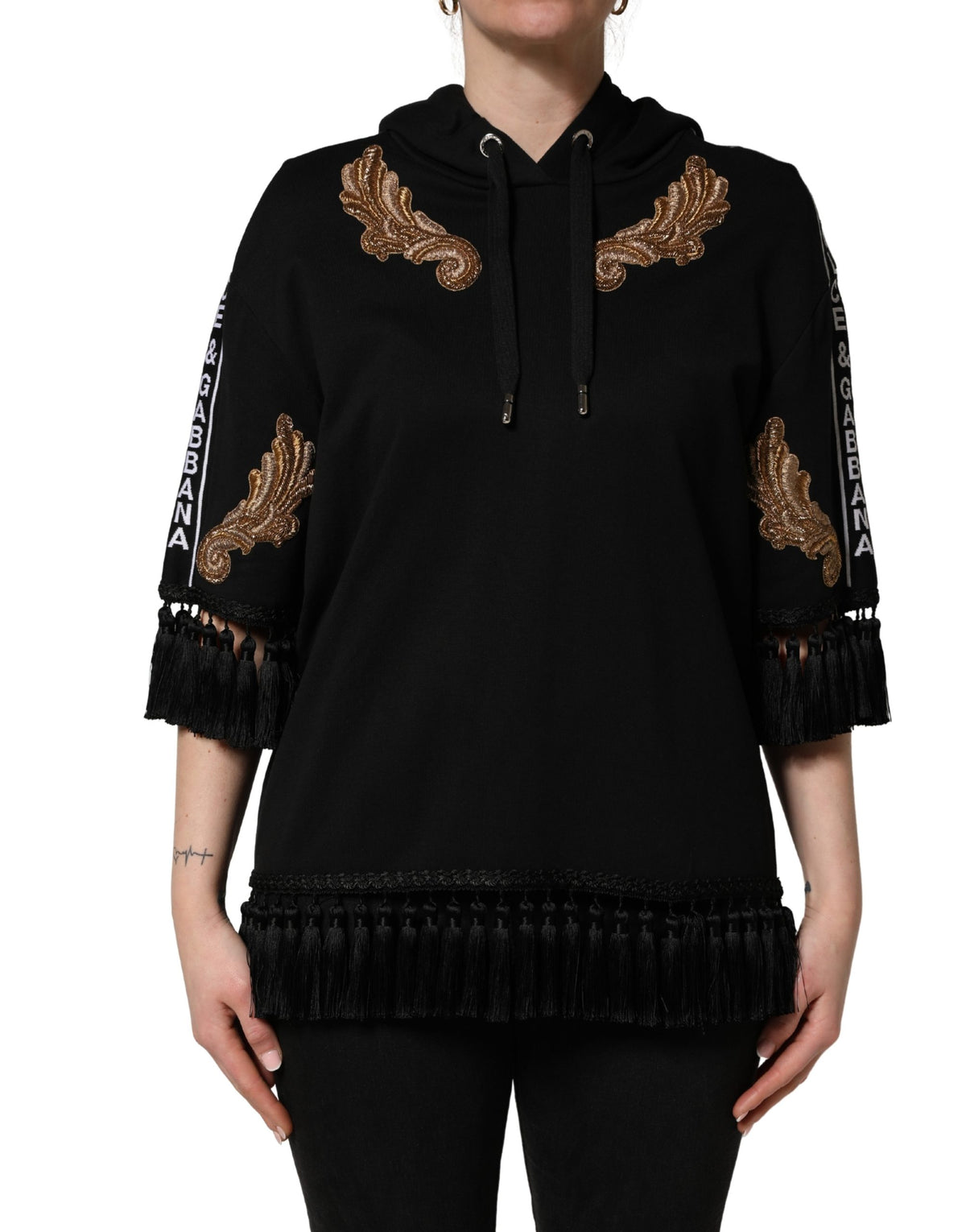 Dolce & Gabbana Black Cotton Sweater