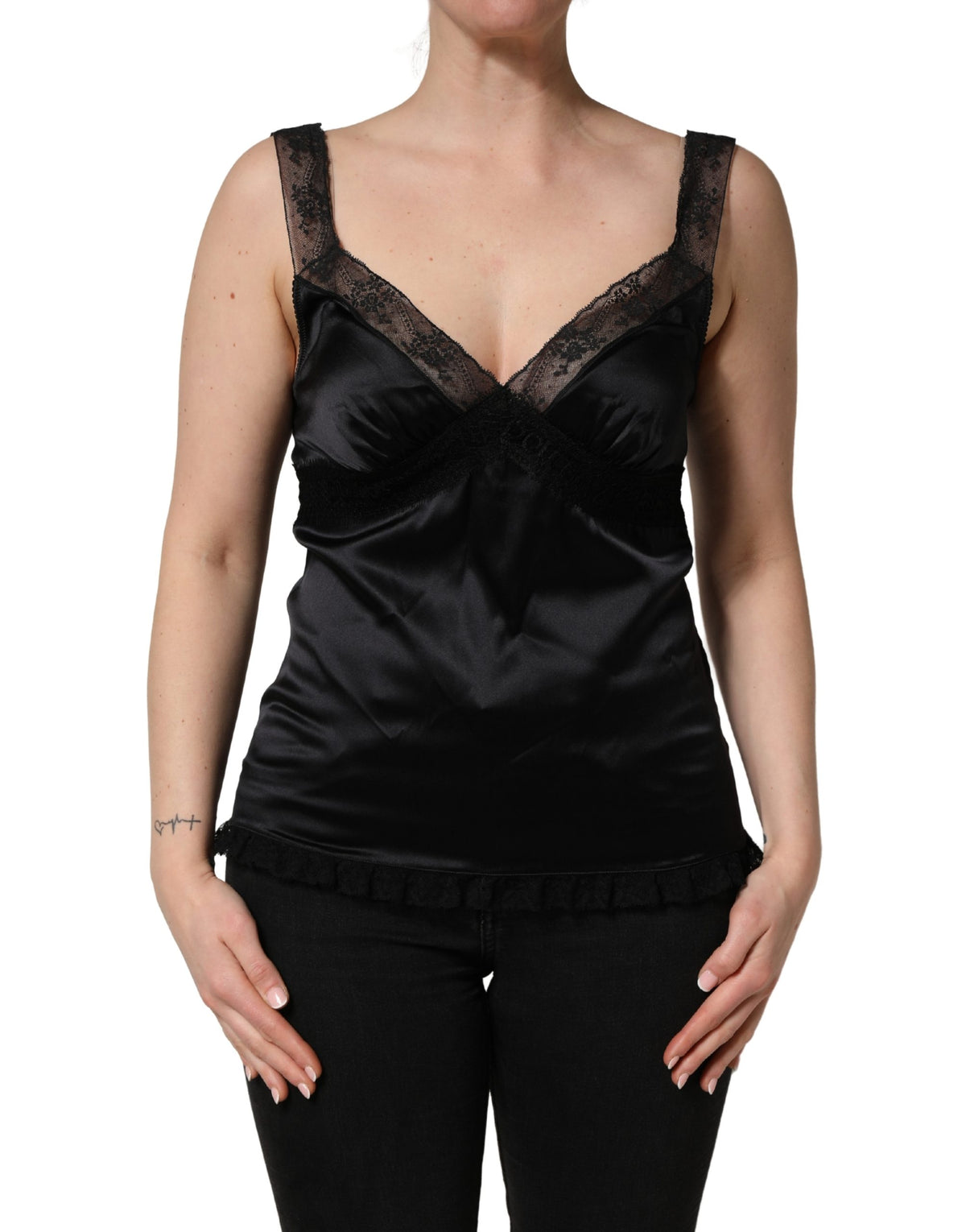 Dolce & Gabbana Top – colore Nero – Seta