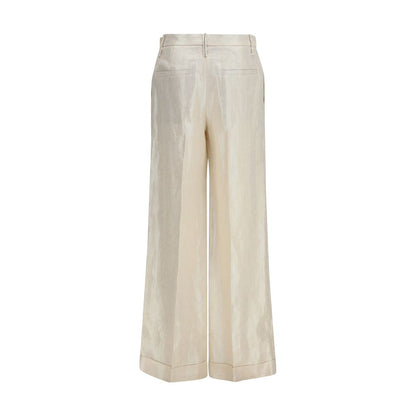 Brunello Cucinelli Beige Seidenhose
