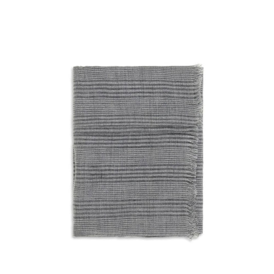 Brunello Cucinelli Grauer Leinen-Schal