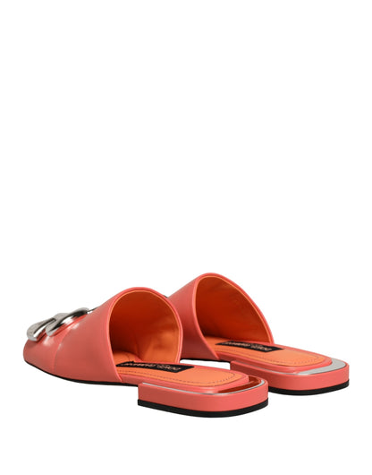 Dolce & Gabbana Sandali – colore Arancione – Pelle
