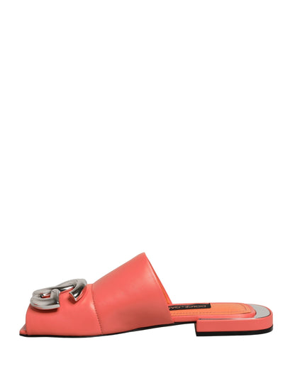Dolce & Gabbana Sandali – colore Arancione – Pelle