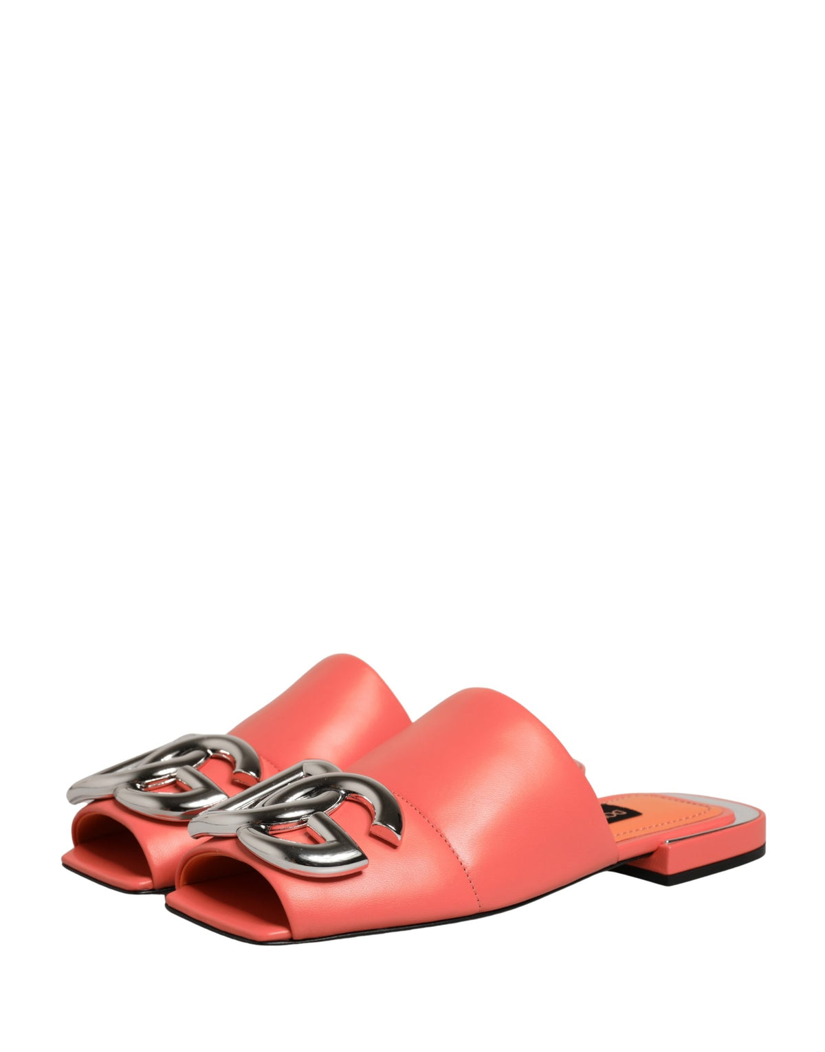 Dolce & Gabbana Sandali – colore Arancione – Pelle