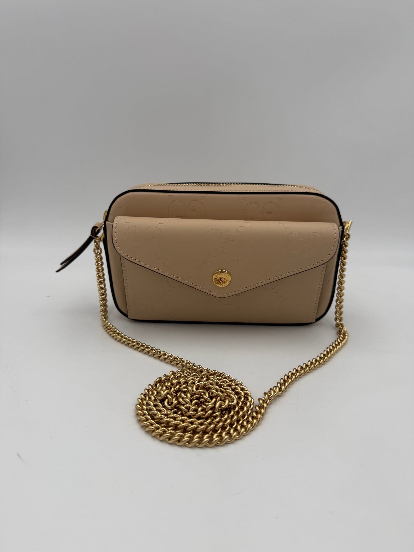 Gucci GUCCI GG Jumbo Beige mit Fronttasche Umhängetasche