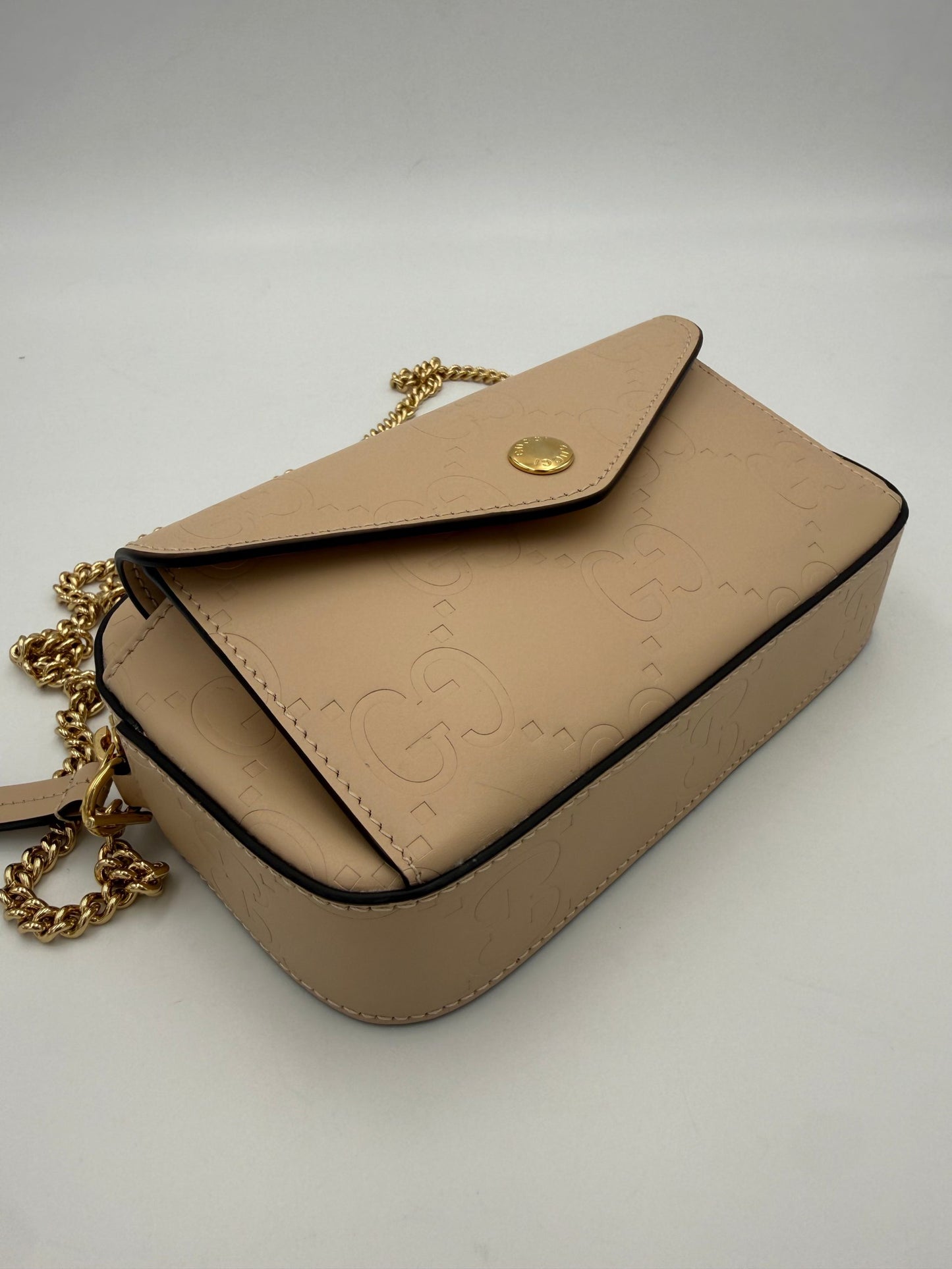 Gucci GUCCI GG Jumbo Beige mit Fronttasche Umhängetasche