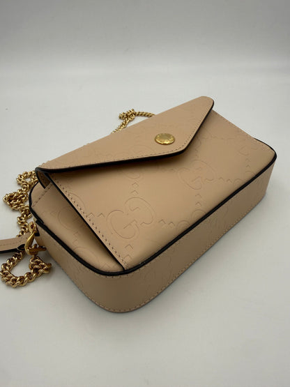 Gucci GUCCI GG Jumbo Beige mit Fronttasche Umhängetasche