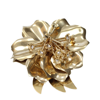 Miu Miu Goldfarbene Brosche aus Metall