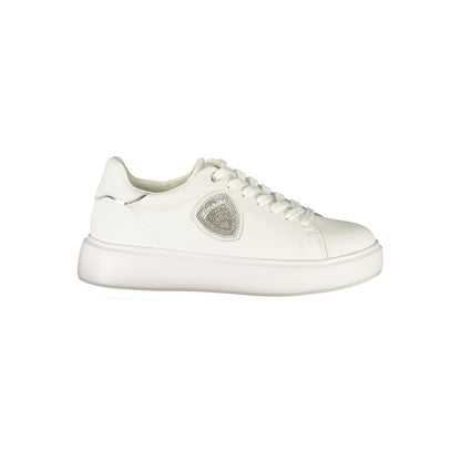 Blauer Bianco Leder Damensneaker