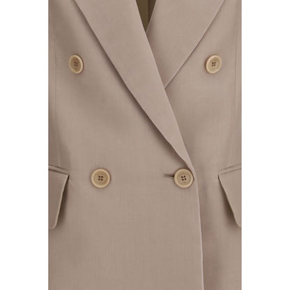 Max Mara Beige Seidenkleidung