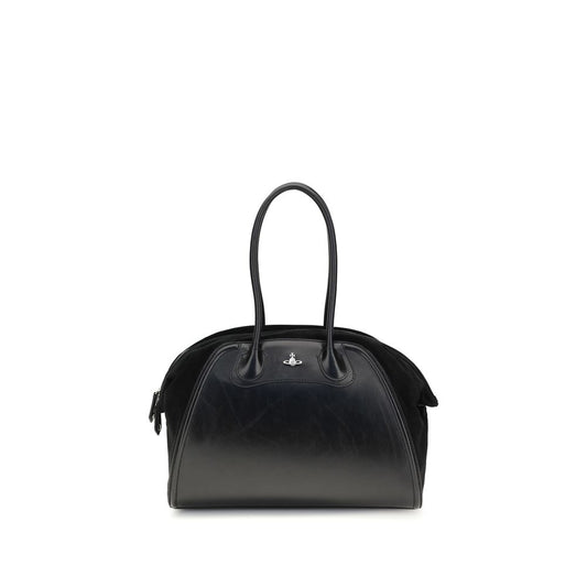 Vivienne Westwood Schwarze Bos Taurus Kalbsleder Schultertasche