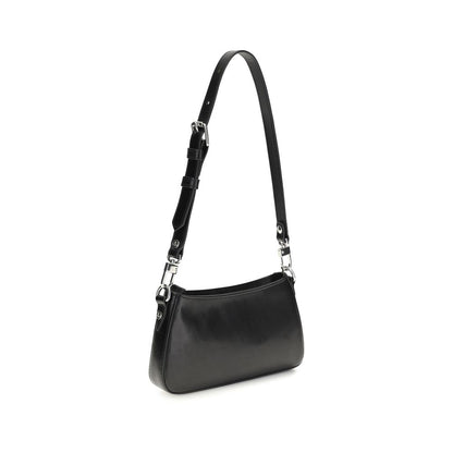 Vivienne Westwood Schwarze Bos Taurus Kalbsleder Schultertasche