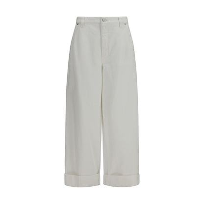 Brunello Cucinelli Weiße Baumwollhose im Casual-Look