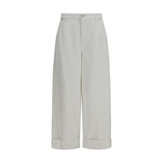 Brunello Cucinelli Weiße Baumwollhose im Casual-Look