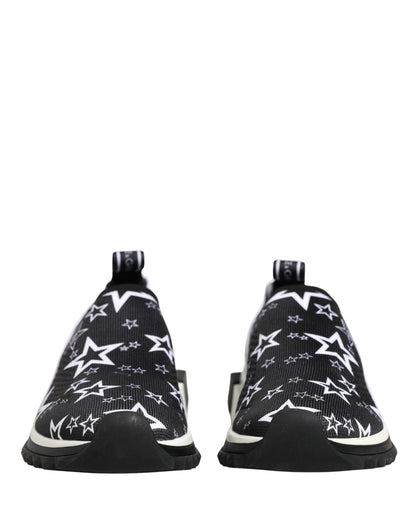 Dolce & Gabbana Schwarze Sorrento Sneaker mit Sternenmuster