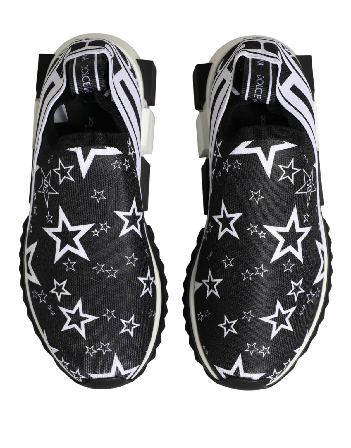Dolce & Gabbana Schwarze Sorrento Sneaker mit Sternenmuster