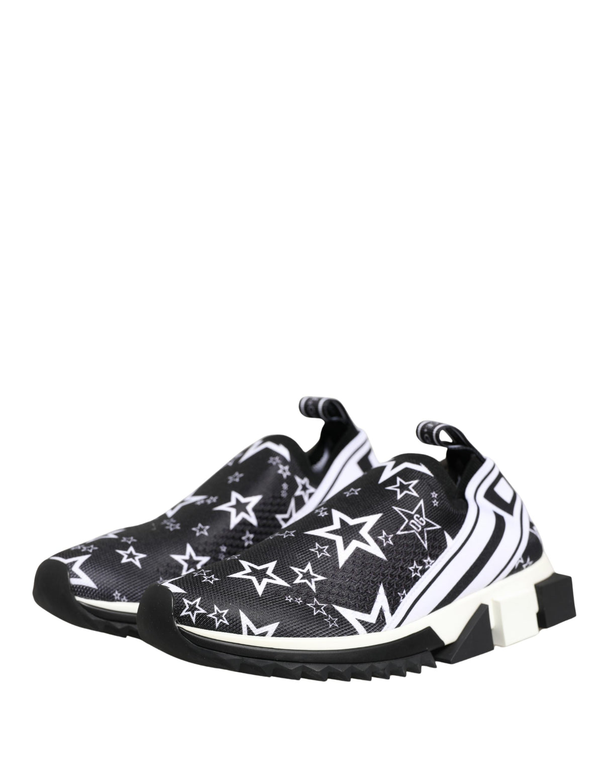 Dolce & Gabbana Schwarze Sorrento Sneaker mit Sternenmuster