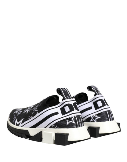Dolce & Gabbana Schwarze SORRENTO Sneakers mit Sternen-Logo