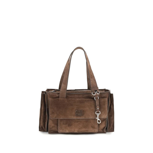 Miu Miu Braune Kalbsleder Bos Taurus Schultertasche