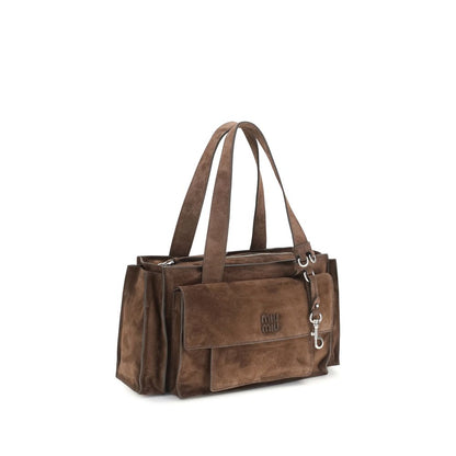 Miu Miu Braune Kalbsleder Bos Taurus Schultertasche
