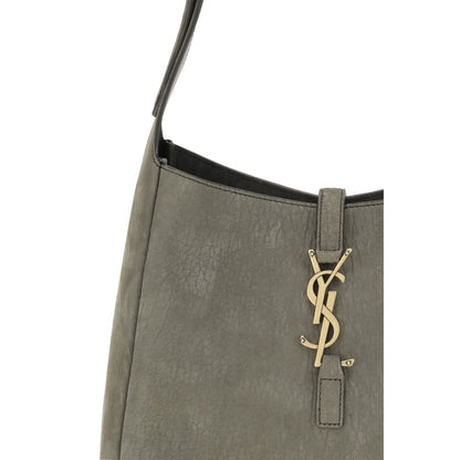 Saint Laurent Graue Bos Taurus Kalbsleder Schultertasche